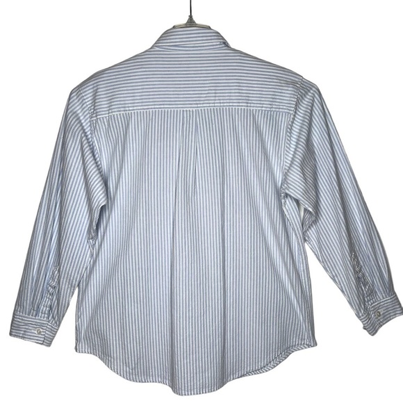 Floral Patchwork Pearl Embellished Cotton Long Sleeve Blouse Size 1X Striped - Picture 2 of 13